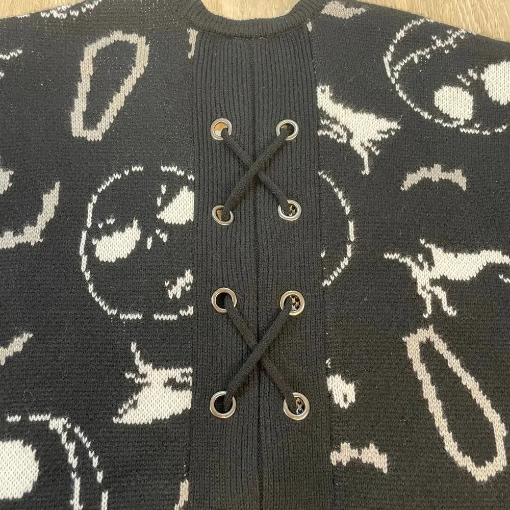 Nightmare Before Christmas Cardigan Womens M Jack Skellington Halloween Sweater